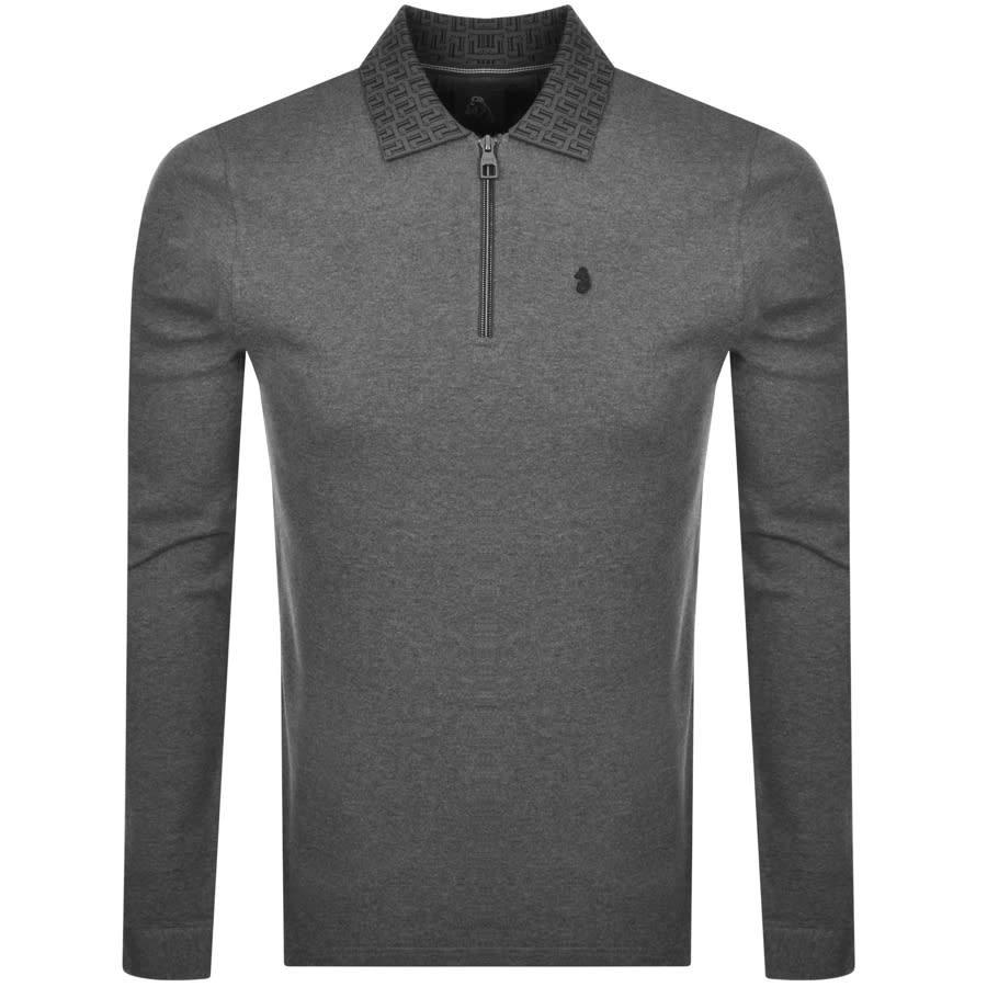 Alternative Image for ProductLuke 1977 Pollllo Long Sleeve Polo T Shirt Grey1